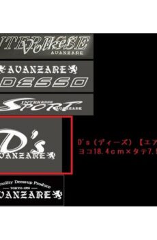 【#09】AVANZAREオリジナルステッカー AVANZARE D's 切り抜き文字ステッカー 184mm×75mm【アヴァンツァーレ】